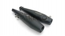 For Royal Enfield GT and Interceptor 650 Silver Stallion Exhaust Silencer Black - SPAREZO